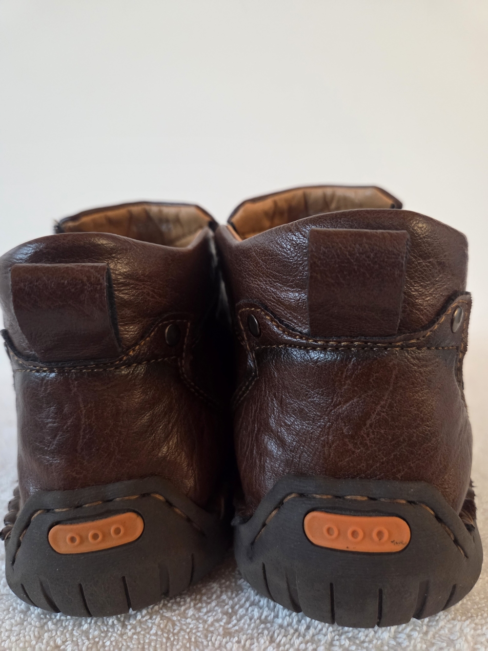 Men's ooo Casual Brown Leather Slip-On Shoes
